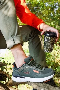 Jump Sneaker - Khaki - Flacher Absatz Herren Sneaker 213496861