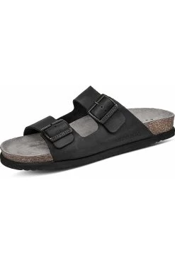 Mephisto Pantolette - Schwarz - Flacher Absatz Herren Pantolette 670833930