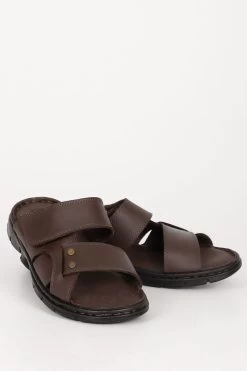 GÖNDERİ(R) Pantolette - Braun - Flacher Absatz Herren Pantolette 685599503