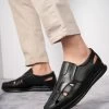 Muggo Sandalette - Schwarz - Flacher Absatz Herren Sandaletten 711599238