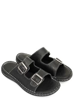 GÖNDERİ(R) Pantolette - Schwarz - Flacher Absatz Herren Pantolette 89845566