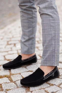 Muggo Flacher Schuh - Schwarz - Flacher Absatz Herren Flache Schuhe 277830282